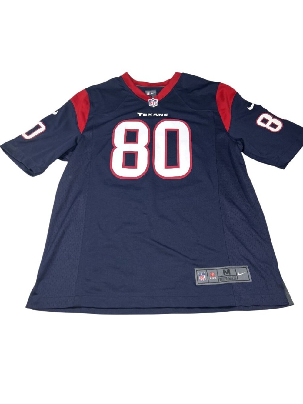Nike NFL On Field Mens Houston Texans Blue Andre Johnson Jersey #80 Size Medium
